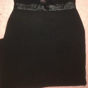 Black long knee dress